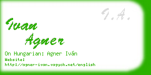ivan agner business card